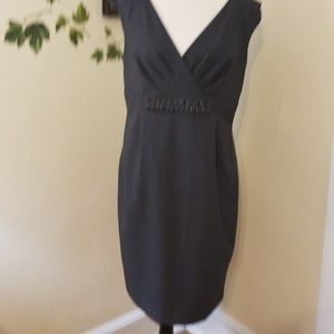 Grey sleeveless Calvin Klein dress.